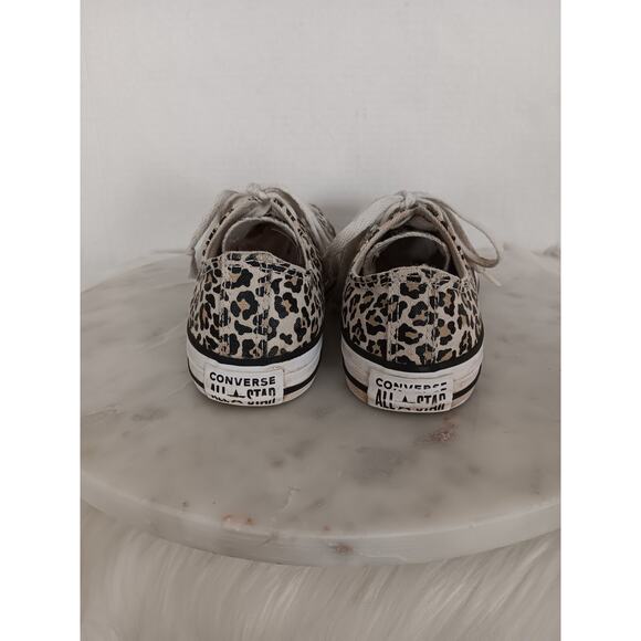 Converse All Star Low OX Youth Size 2 Sneaker Cheetah Print 366297F - Picture 7 of 13
